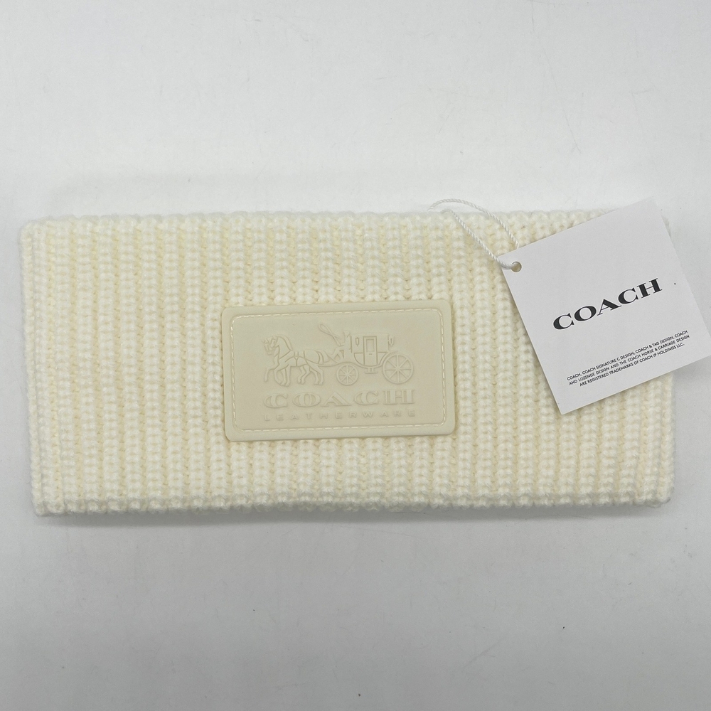 NWT Coach Knit Headband, Cream, O/S
